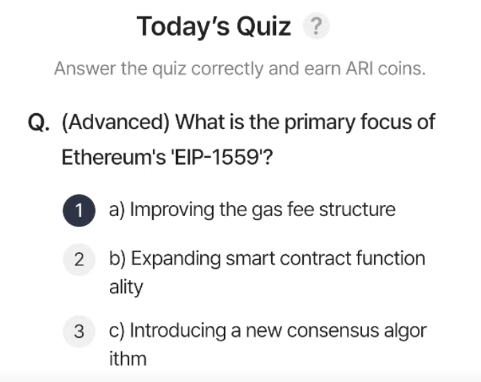 ARI Wallet Daily Quiz Answer 19 March 2025 (AriChain)